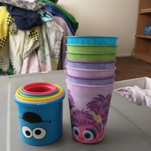 Sesame street cups and stackables